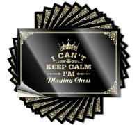 Accesorios de coche con texto en inglés "I Can't Keep Calm I'm Playing Chess Stickers Family Car Stickers Funny Bumper Stickers for Adulto (8 x 12 cm)