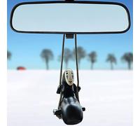 Accesorios de coche de anime de No Face Man, colgante de coche, para espejo | Accesorios de coche de anime con colgante de hombre sin cara, para espejo retrovisor de coche, decoración de oficina y