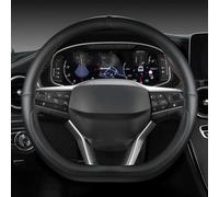 Accesorios De Coche En Forma D Cuero Microfibra Cubierta Embellecedora para Volante para Asiento para Arona FR 2017 2018 2019 2020 2021(Negro)