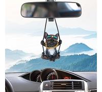Accesorios de coche para colgar, espejo retrovisor para coche colgante, decoración de coche, divertido espejo de coche colgante, accesorios para hombres y mujeres, bulldog creativo, bonita decoración