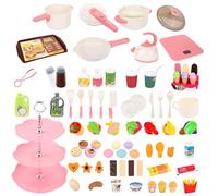 Accesorios De Cocina De Juguete - Juego Educativo con Actividades para Preescolar,Juego De Alimentos Y Cocina para Desarrollo De Habilidades Motoras Finas para Niños Y Niñas De Guardería Preescolar Y