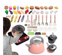 Accesorios de cocina para,71 piezas utensilios de cocina imitación ollas y estufas, con efectos de sonido accesorios de juego de cocina para niños | para niñas de 3 a 8 años para aprender l