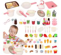 Accesorios de cocina para niños - Juego educativo sensorial para estimular el aprendizaje, juego de cocina para niños con ollas y accesorios para casa, guardería, escuela, jardín o sala de juegos