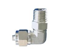 Accesorios De Codo Codo giratorio de 360 grados 4 6 8 10 12 14 16mm manguera giro rápido 1/8 "1/4" 3/8 "1/2" -1 conector macho BSPT aire neumático inoxidable 304 para Manguera(16x12mm,M10x1)