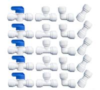 Accesorios de conexión rápida de 3/8 pulgadas, paquete de 20 unidades de ósmosis inversa, equipo RODI y uso de filtración