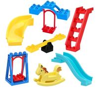Accesorios de construcción compatibles con Todos los Bloques Duplo. | Incluye tobogán y columpio, kit de expansión para estimular la creatividad. Para niños a partir de 3 años.