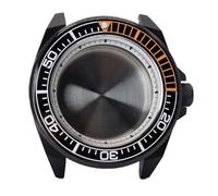 Accesorios de Correa for Caja Reloj, Cristal Zafiro for Movimientos NH35 NH36 NH38 4R36, Resistente al Agua hasta 100M, 43,8mm, 1 ud(A17 Black Case)