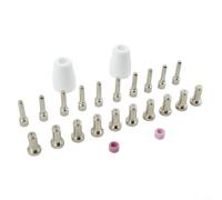 Accesorios de cortador de plasma para PT-31XL CT312 CUT-40-24PCS Kit de antorcha con puntas, electrodos, copas de escudo y anillos de remolino compatibles con 30A High-Frequ