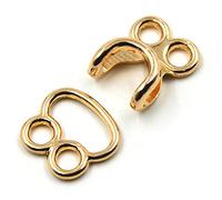 Accesorios de costura: hebillas para el cuello de abrigos, 10 unidades, dorado