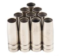 Accesorios de cubierta de boquilla de latón a presión para MIG MB15 forma cónica de gas de soldadura con dimensiones precisas 18/12/54 mm para un mejor rendimiento de soldadura (20 piezas)