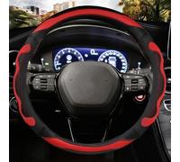 Accesorios De Cuero Microfibra Protector para Volante Coche para Honda para Claridad 2016-2018 Cubierta Protectora del(Rojo)