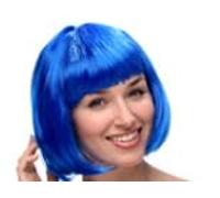 Accesorios de disfraz adecuado para fiestas y cosplay - 1 pieza peluca azul gafas azul sombrero de malla personalizada