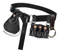Accesorios de disfraz de vikingos renacentistas, cinturón de poliuretano medieval, botellas de corcho, Halloween, renacimientos, cosplay, accesorios de vikingos