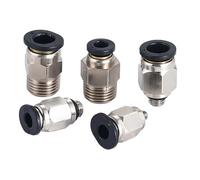 Accesorios de empuje para conectar, 15 piezas de conducto de aire neumático, conector rápido, rosca exterior, enchufe rápido para sistemas de vacío de compresión de aire, equipo neumático (M4)