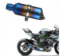 Accesorios de escape Silenciador De Escape Para Motocicleta 51 Mm, Acero Inoxidable, Para YAMAHA YZF R6 R15 R3 MT07 MT09 FZ09, Para KAWASAKI Zx6r Z800 Z900, Para Ninja400 Z400(Blu)