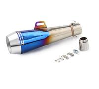 Accesorios de escape Tubo De Escape 51 Mm Para Motocicleta Gran Cilindrada, Para Scooters 300 Cc, 600 Y 1000(Blue Silver)