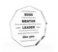 Accesorios De Escritorio Para El Día Del Jefe Regalo Para Mujeres Y Hombres Regalo De Agradecimiento Para Jefe Placa Acrílica Recuerdo De Jefe Para Oficina