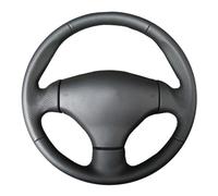 Accesorios de Estilo para automóviles Cubierta De Dirección De Cuero Artificial, Cubierta Negra Cosida A Mano para Volante De Coche para Peugeot 206CC 2005 206 2003(Red Blue Thread)