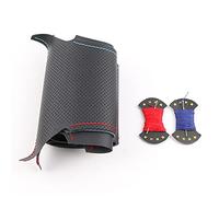 Accesorios de Estilo para automóviles Trenza De Cuero Artificial para Volante, Piezas De Coche, Cubierta De Volante para Peugeot 508 2011-2018 508 SW 2011(Red-Blue Thread)