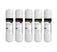 Accesorios de filtración de agua Reemplazo de filtro agua Universal 5 etapas conexión rápida, accesorios purificador PP algodón UDF CTO UF T33 Alta precisión(A)