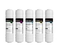 Accesorios de filtración de agua Reemplazo de filtro agua Universal 5 etapas conexión rápida, accesorios purificador PP algodón UDF CTO UF T33 Alta precisión(B)