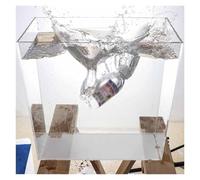 Accesorios de fotografía creativos de acrílico, tanque de fotografía con accesorios, vitrina de exhibición multifuncional, tanque de agua poco profunda, almacenamiento portátil de alimentos y cosmétic