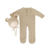 Accesorios de fotografía para bebés, disfraz de oso encantador, gorro, mameluco, ropa para posar, traje de bebé, regalo de ducha para recién nacidos, 2 uds