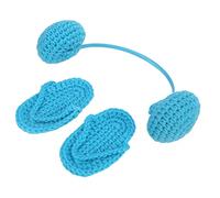 Accesorios de Fotografía para Recién Nacidos, Juego de Auriculares con Zapatilla para bebé Accesorios de Fotografía de Lana para Tejer Recién Nacidos Accesorios para Fotografías