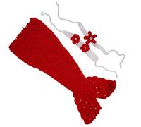 Accesorios de Fotografía para Recién Nacidos, Sirena Ajustable, Accesorios de Fotografía para Bebés Transpirables, Saco de Dormir, Niña/Bebé para Bebés de 0 a 6 Meses(rojo)