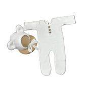 Accesorios de fotografía recién nacidos niño niña sesión de fotos ropa disfraz oso tema mameluco y sombrero ropa traje para bebé recién nacido oso mameluco