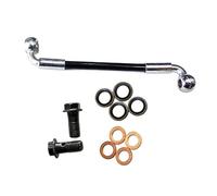 Accesorios de Freno 30cm-500cm 90°-90° Motocicleta Acero Inoxidable Hidráulico Trenzado Freno Embrague Cable Manguera De Aceite Tubo AN3 M8 Banjo Accesorios(90cm)