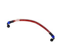 Accesorios de Freno Accesorios para Motocicleta, Tubo De Embrague con Línea Freno Banjo Giratoria 360 Grados, Manguera Aceite Trenzada Acero Inoxidable, 90°-90° M10(80cm)