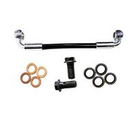 Accesorios de Freno Manguera De Freno Trenzada para Motocicleta M8 Banjo AN3 30 Cm A 500, Accesorios Acero Inoxidable para Embrague Hidráulico, 90°-90°(220cm)