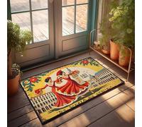 Accesorios de garaje para hombre, bailarines de flamenco en Feria de Sevilla, felpudo al aire libre para decoración de entrada del hogar para dormitorio (65 x 90 cm)