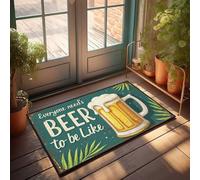 Accesorios de garaje para hombre, taza de cerveza con espuma: Todo el mundo necesita cerveza para ser como felpudo al aire libre para decoración de entrada del hogar para dormitorio (40 x 60 cm)
