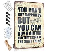 Accesorios de garaje para Man Cave You Can'T Buy Happiness But Can A Guitarra, espejos para puerta de cueva de hombre para dormitorio (30 x 40 cm)