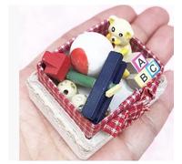 Accesorios de gnomos, trineo de gnoble en miniatura de madera y caja de regalo para puerta de amigo invisible, decoración navideña, accesorios de Navidad en miniatura