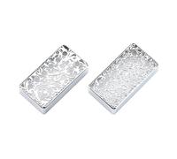 Accesorios de guitarra para principiantes 2 Uds Cubierta Para Pastilla De Guitarra Patrón De Flores Cubierta Para Pastilla De Latón Accesorios De Guitarra(Silver)