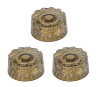 Accesorios de guitarra para principiantes 3 Uds/4 Uds Perillas De Guitarra Control De Velocidad De Tono De Volumen Perillas Moleteadas Guitarra Bajo(Gold,3pcs)