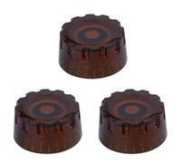 Accesorios de guitarra para principiantes 3 Uds/4 Uds Perillas De Guitarra Control De Velocidad De Tono De Volumen Perillas Moleteadas Guitarra Bajo(Light Brown,3pcs)