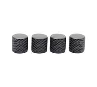 Accesorios de guitarra para principiantes 3 Uds/4 Uds Perillas De Guitarra Metal 6mm Tono Superior Plano Perillas De Tono De Volumen Perillas De Control De Olla Para Bajo De Guitarra Eléctrica(Black,4