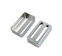 Accesorios de guitarra para principiantes Cubierta Para Pastilla De Guitarra Cubiertas De Latón Para Pastilla Humbucker Se Adapta A La Mayoría De Guitarra LP 3 Estilos 2 Uds(Silver,Double line)