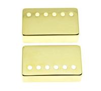 Accesorios de guitarra para principiantes Cubierta Para Pastilla De Guitarra Cubiertas De Latón Para Pastilla Humbucker Se Adapta A La Mayoría De Guitarra LP 3 Estilos 2 Uds(Gold,6Hole)