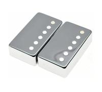 Accesorios de guitarra para principiantes Cubierta Para Pastilla De Guitarra Cubiertas De Latón Para Pastilla Humbucker Se Adapta A La Mayoría De Guitarra LP 3 Estilos 2 Uds(Silver,6Hole)