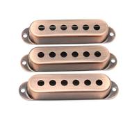 Accesorios de guitarra para principiantes Cubiertas Para Pastilla Individual De Guitarra Eléctrica De Latón 3 Uds 48mm/50mm/52mm Piezas Accesorios Para Guitarra Bronce/cobre Rojo(Red copper,52mm)