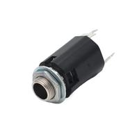 Accesorios de guitarra para principiantes El Enchufe Negro Del Plástico 6,35 Sin El Zócalo Redondo De La Recogida Del Zócalo Del Clavo De La Cola Puede Soldar El Alambre