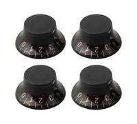 Accesorios de guitarra para principiantes Mejore Su Rendimiento De Guitarra Eléctrica Con Perillas De Control De Velocidad Top Hat, Juego De 4(Black)