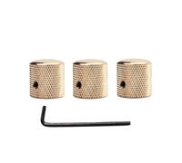 Accesorios de guitarra para principiantes Perillas De Control De Tono De Volumen De Metal De 3 Piezas Perillas De Bajo De Guitarra Eléctrica Con Llaves Allen(Gold)