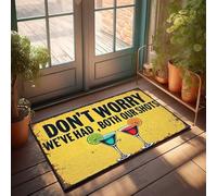 Accesorios de habitación para adolescentes y niños relajados: cartel de cóctel con texto en inglés "Don'T Worry, We Ve Had Both Ou Felpudo para interiores (65 x 90 cm)