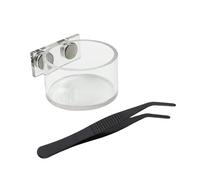 Accesorios de hábitat de araña saltadora, kit de plato de comida, con pinzas de alimentación, accesorios de araña saltarina, para mantis, cangrejo ermitaño, lagarto, serpiente, animal pequeño, reptil